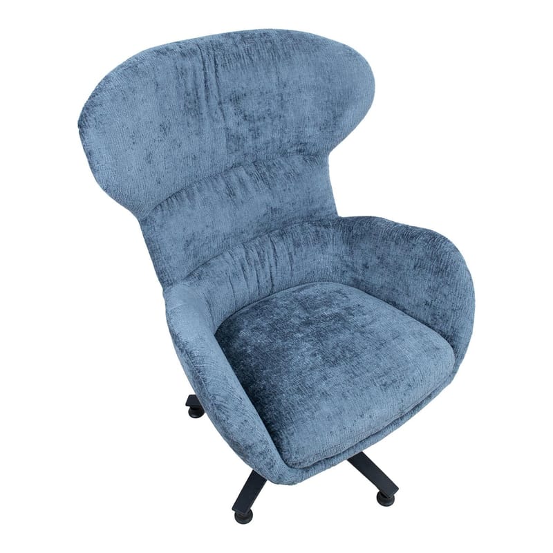 Fåtölj Karolina 80x40xh85 cm, melamin med ekbark - Blå - Möbler - Stolar & fåtöljer - Fåtölj - Öronlappsfåtölj