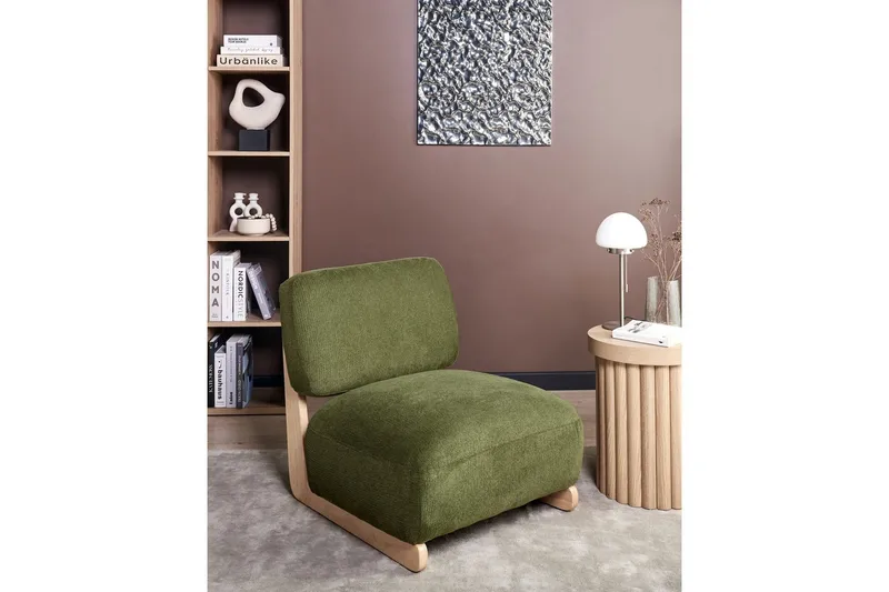 Fåtölj Kokkola - Grönt, ljust trä - Möbler - Stolar & fåtöljer - Fåtölj