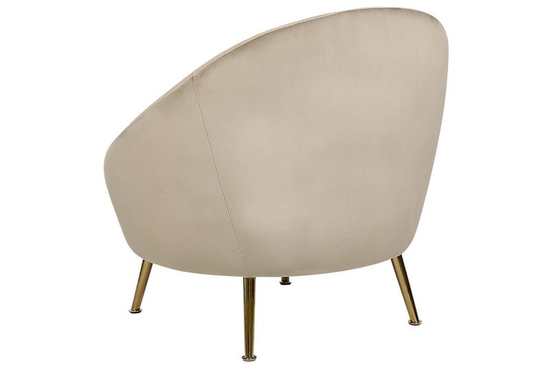 Fåtölj Langa - Beige, guld - Möbler - Stolar & fåtöljer - Fåtölj - Fåtölj utan armstöd