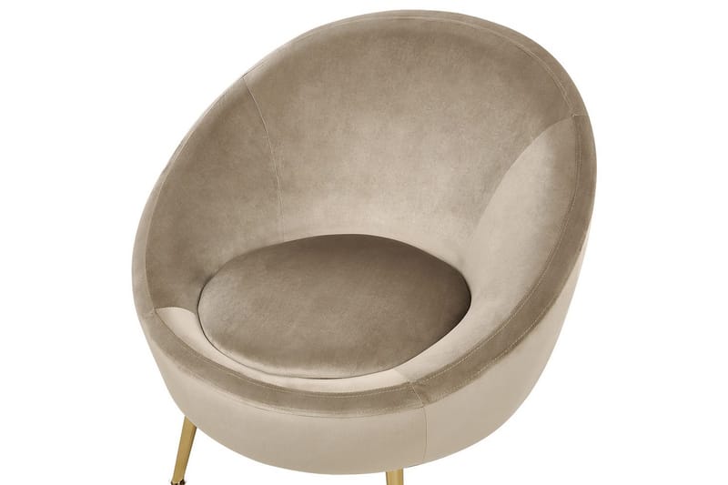Fåtölj Langa - Beige, guld - Möbler - Stolar & fåtöljer - Fåtölj - Fåtölj utan armstöd