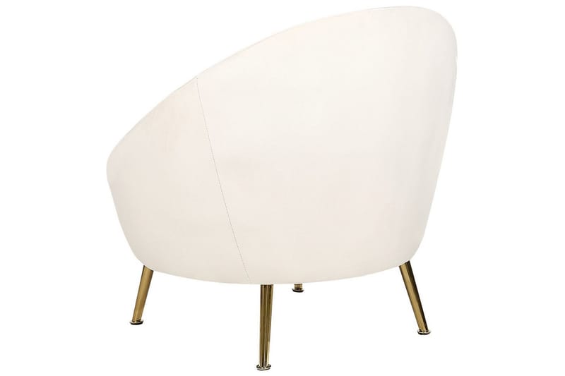 Fåtölj Langa - Vitt, guld - Möbler - Stolar & fåtöljer - Fåtölj - Fåtölj utan armstöd