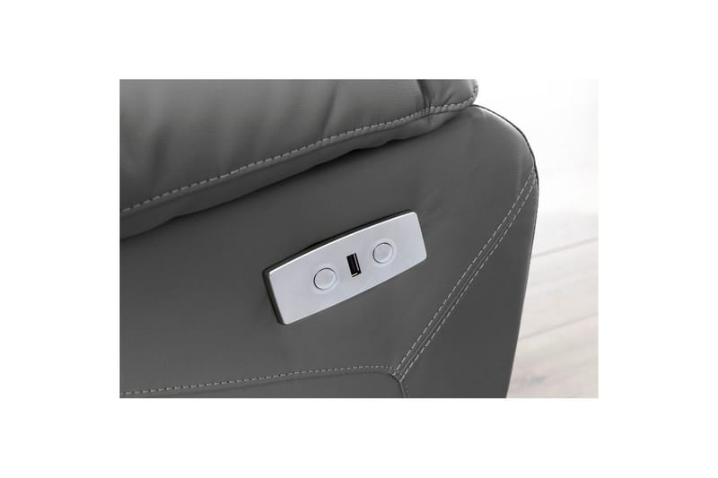 Fåtölj Lannilis Grå, PU/trä/metall, Elektrisk vilstol - Grå, PU/trä/metall, Elektrisk vilstol - Möbler - Stolar & fåtöljer - Fåtölj - Biofåtölj & reclinerfåtölj