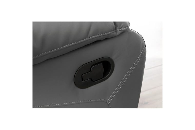 Fåtölj Lannilis Grå, PU/trä/metall, Manuell vilstol - Grå, PU/trä/metall, Manuell vilstol - Möbler - Stolar & fåtöljer - Fåtölj - Biofåtölj & reclinerfåtölj