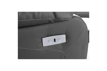 Fåtölj Lannilis Grå, PU/trä/metall, Elektrisk vilstol - Grå, PU/trä/metall, Elektrisk vilstol - Möbler - Stolar & fåtöljer - Fåtölj - Skinnfåtölj & läderfåtölj