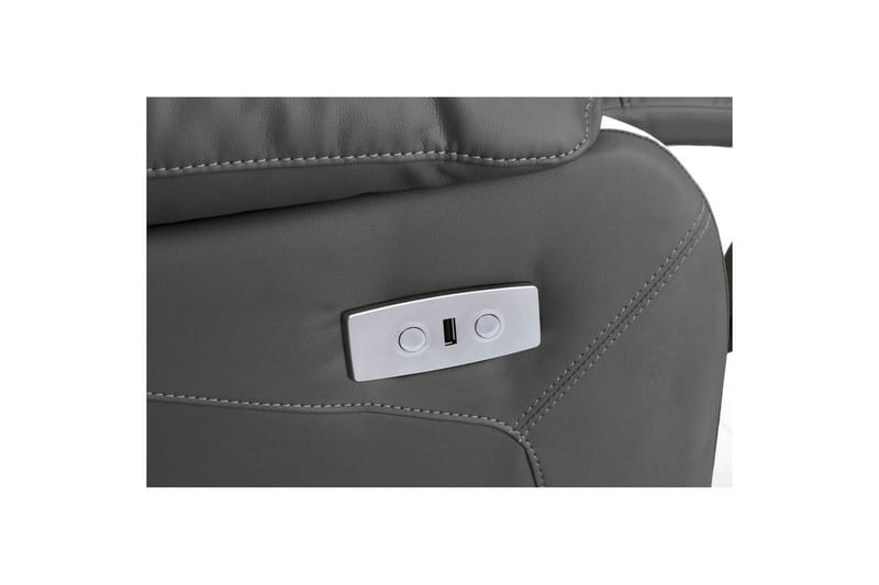 Fåtölj Lannilis Grå, PU/trä/metall, Elektrisk vilstol - Grå, PU/trä/metall, Elektrisk vilstol - Möbler - Stolar & fåtöljer - Fåtölj - Biofåtölj & reclinerfåtölj