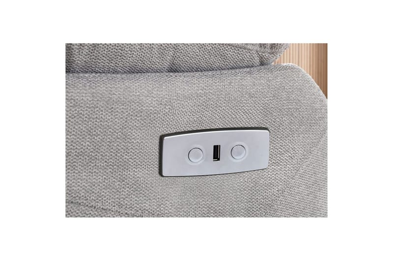 Fåtölj Lannilis Ljusgrå, Tyg/Trä/Metall, Elektrisk vilstol - Ljusgrå, Tyg/Trä/Metall, Elektrisk vilstol - Möbler - Stolar & fåtöljer - Fåtölj - Biofåtölj & reclinerfåtölj