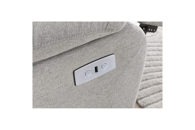 Fåtölj Lannilis Ljusgrå, Tyg/Trä/Metall, Elektrisk vilstol - Ljusgrå, Tyg/Trä/Metall, Elektrisk vilstol - Möbler - Stolar & fåtöljer - Fåtölj - Biofåtölj & reclinerfåtölj
