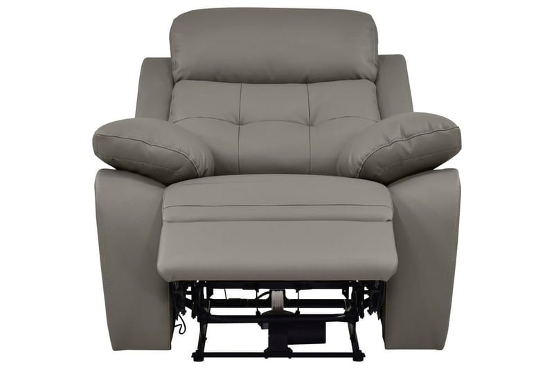 Fåtölj Lannilis Ljusgrå, PU/trä/metall, Manuell vilstol - Ljusgrå, PU/trä/metall, Manuell vilstol - Möbler - Stolar & fåtöljer - Fåtölj - Biofåtölj & reclinerfåtölj