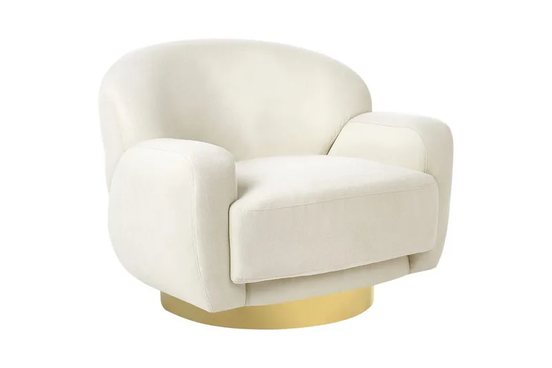 Fåtölj Lejre Beige/guld, Beige/guld