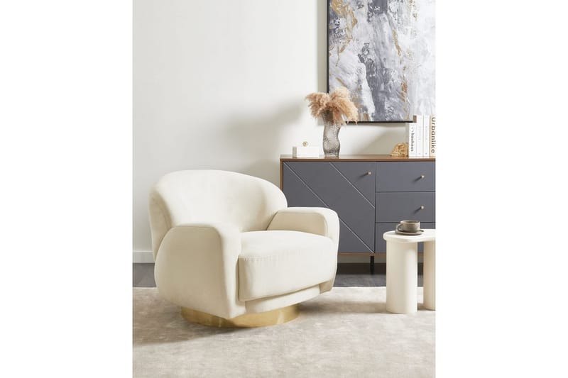 Fåtölj Lejre Beige/guld - Beige/guld - Möbler - Stolar & fåtöljer - Fåtölj - Clubfåtölj