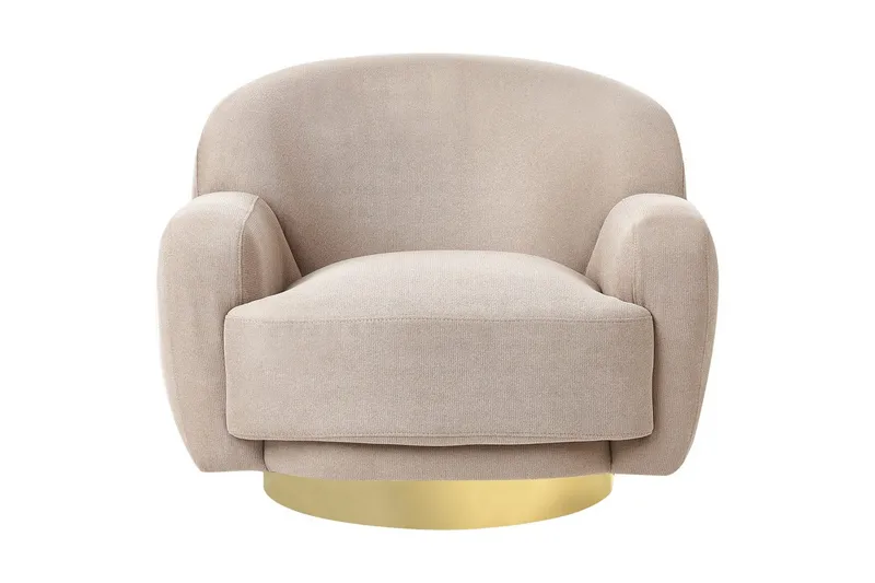 Fåtölj Lejre Taupe/guld - Taupe/guld - Möbler - Stolar & fåtöljer - Fåtölj - Clubfåtölj