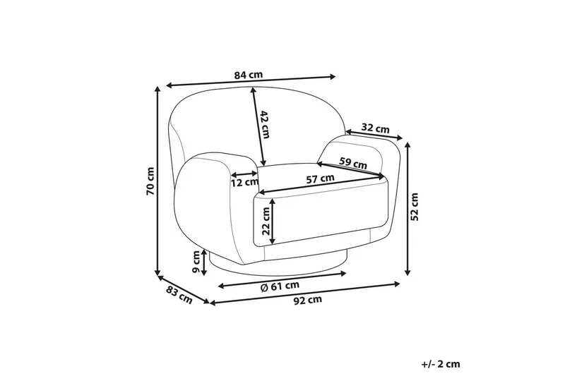 Fåtölj Lejre Taupe/guld - Taupe/guld - Möbler - Stolar & fåtöljer - Fåtölj - Clubfåtölj