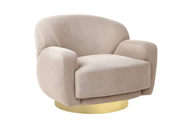 Fåtölj Lejre Taupe/guld - Taupe/guld - Möbler - Stolar & fåtöljer - Fåtölj - Clubfåtölj