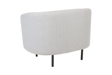 Fåtölj Loen - Vit, Svart/Polyester - Möbler - Stolar & fåtöljer - Fåtölj - Clubfåtölj