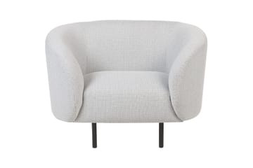 Fåtölj Loen - Vit, Svart/Polyester - Möbler - Stolar & fåtöljer - Fåtölj - Clubfåtölj