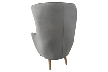 Fåtölj LORD med fotpall - Beige - Möbler - Stolar & fåtöljer - Fåtölj - Öronlappsfåtölj