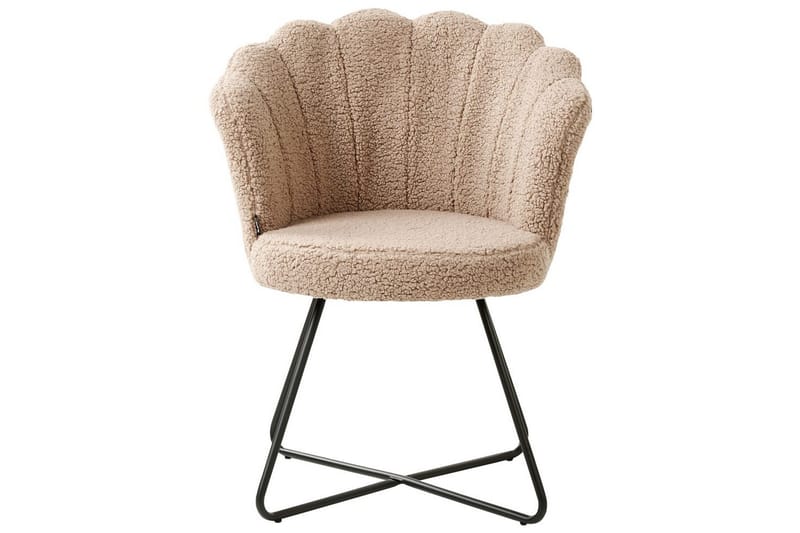 Fåtölj Lovelock - Beige, svart/Bouclé - Möbler - Stolar & fåtöljer - Fåtölj - Fåtölj utan armstöd