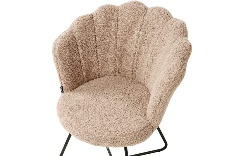 Fåtölj Lovelock - Beige, svart/Bouclé - Möbler - Stolar & fåtöljer - Fåtölj - Fåtölj utan armstöd