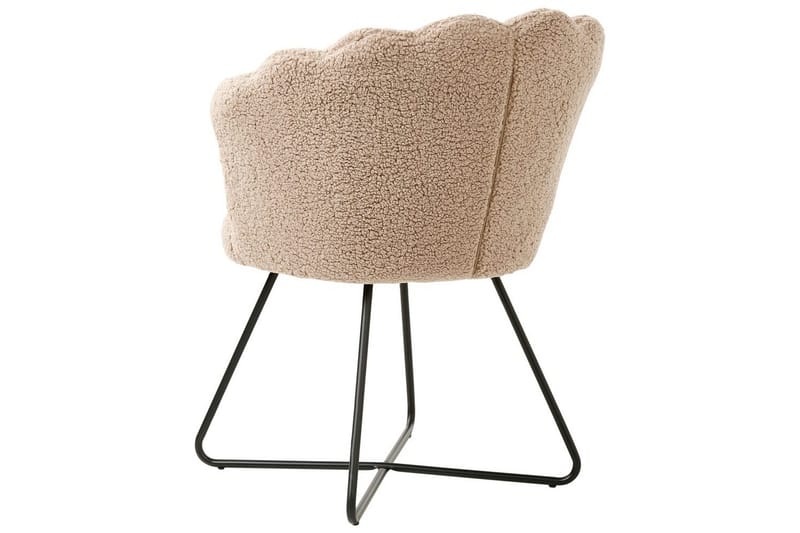 Fåtölj Lovelock - Beige, svart/Bouclé - Möbler - Stolar & fåtöljer - Fåtölj - Fåtölj utan armstöd