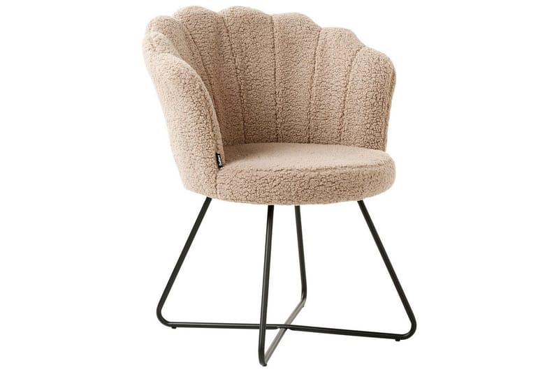 Fåtölj Lovelock - Beige, svart/Bouclé - Möbler - Stolar & fåtöljer - Fåtölj - Fåtölj utan armstöd