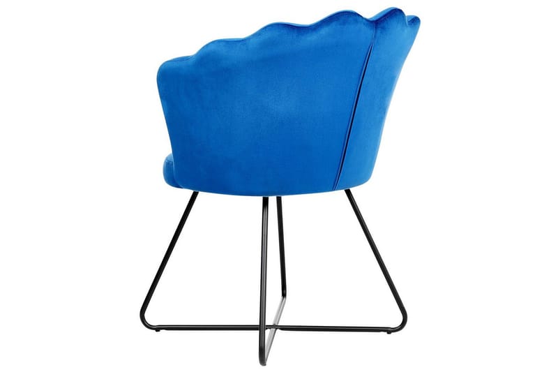 Fåtölj Lovelock - Blå, Svart/Sammet - Möbler - Stolar & fåtöljer - Fåtölj - Fåtölj utan armstöd