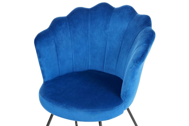Fåtölj Lovelock - Blå, Svart/Sammet - Möbler - Stolar & fåtöljer - Fåtölj - Fåtölj utan armstöd