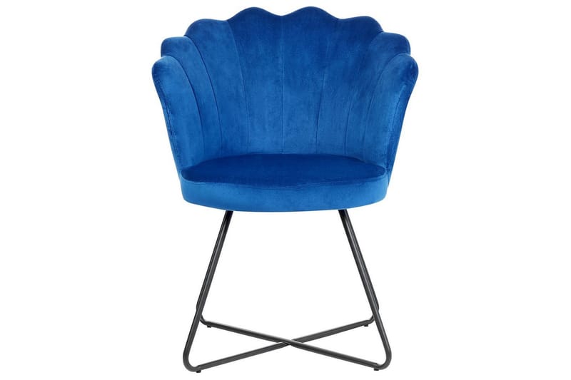 Fåtölj Lovelock - Blå, Svart/Sammet - Möbler - Stolar & fåtöljer - Fåtölj - Fåtölj utan armstöd