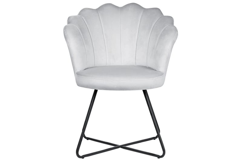 Fåtölj Lovelock - Grå, svart/Sammet - Möbler - Stolar & fåtöljer - Fåtölj - Fåtölj utan armstöd