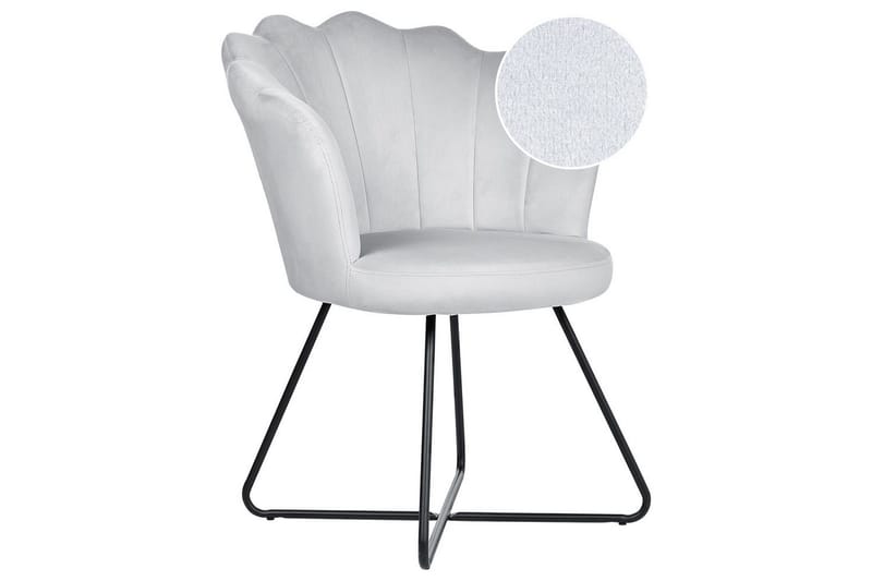 Fåtölj Lovelock - Grå, svart/Sammet - Möbler - Stolar & fåtöljer - Fåtölj - Fåtölj utan armstöd