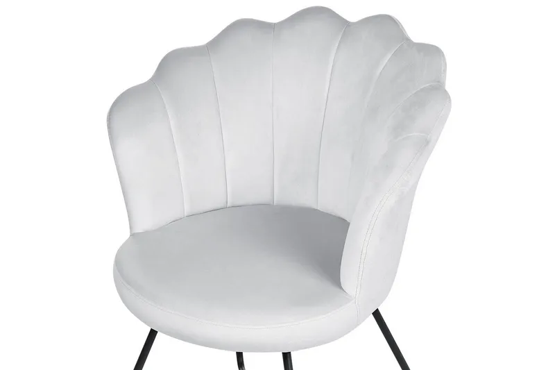 Fåtölj Lovelock - Grå, svart/Sammet - Möbler - Stolar & fåtöljer - Fåtölj - Fåtölj utan armstöd