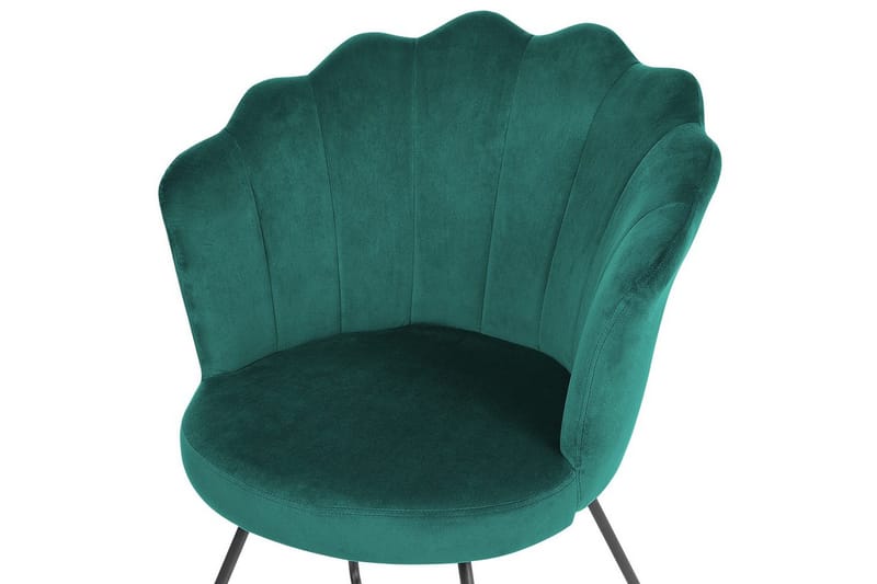 Fåtölj Lovelock - Grön, Svart/Sammet - Möbler - Stolar & fåtöljer - Fåtölj - Fåtölj utan armstöd