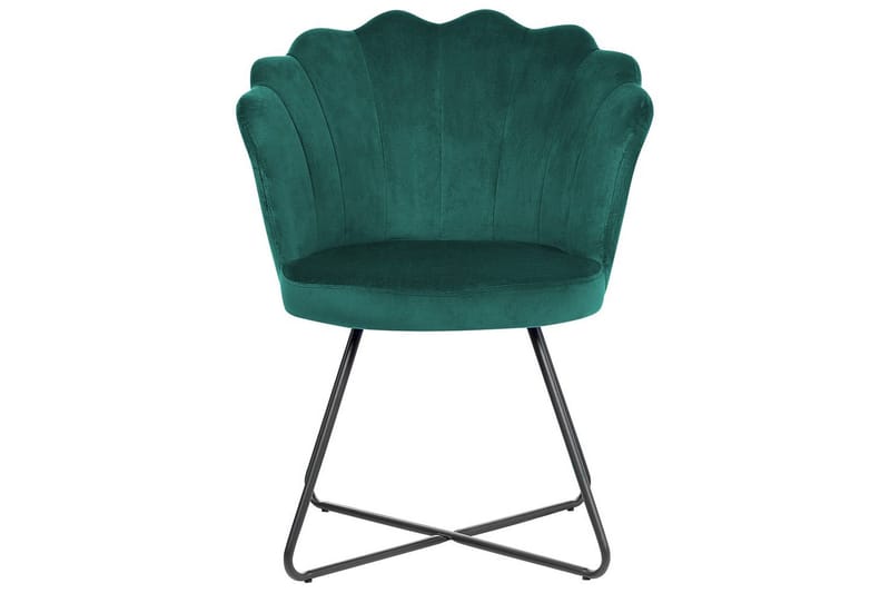 Fåtölj Lovelock - Grön, Svart/Sammet - Möbler - Stolar & fåtöljer - Fåtölj - Fåtölj utan armstöd