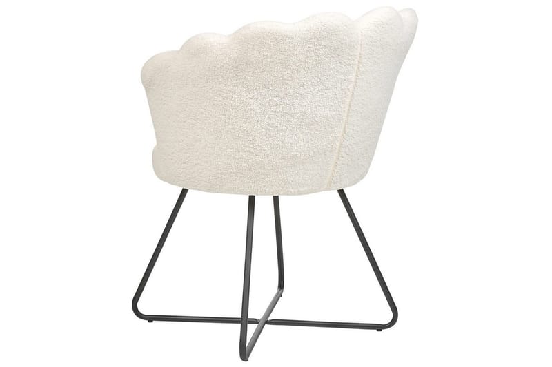 Fåtölj Lovelock - Vit, Svart/Bouclé - Möbler - Stolar & fåtöljer - Fåtölj - Fåtölj utan armstöd