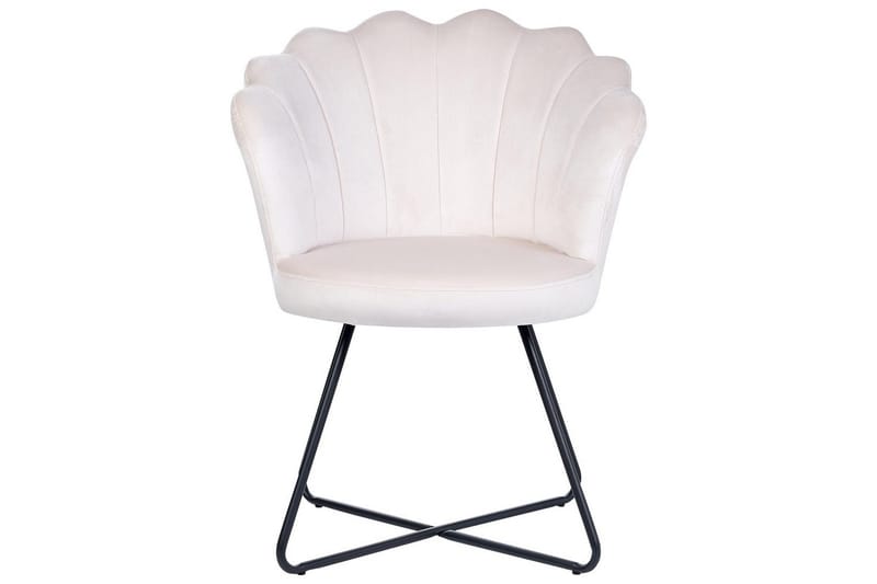 Fåtölj Lovelock - Vit, Svart/Sammet - Möbler - Stolar & fåtöljer - Fåtölj - Fåtölj utan armstöd