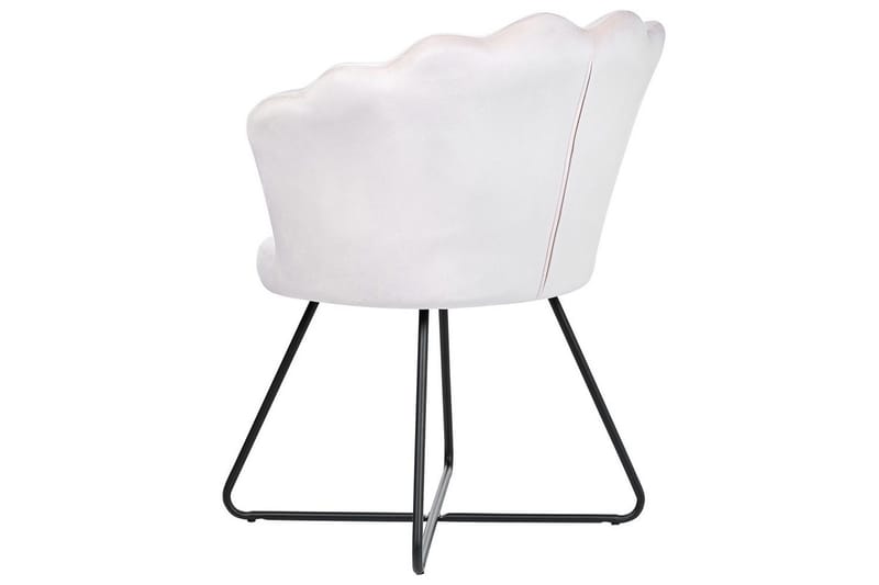 Fåtölj Lovelock - Vit, Svart/Sammet - Möbler - Stolar & fåtöljer - Fåtölj - Fåtölj utan armstöd