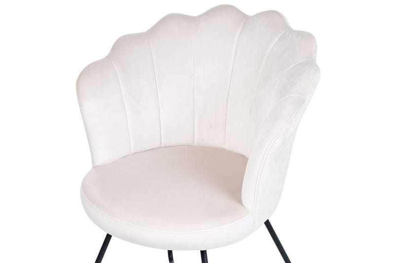 Fåtölj Lovelock - Vit, Svart/Sammet - Möbler - Stolar & fåtöljer - Fåtölj - Fåtölj utan armstöd