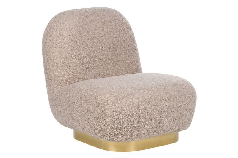 Fåtölj Loviisa - Beige, guld - Möbler - Stolar & fåtöljer - Fåtölj - Fåtölj utan armstöd