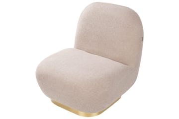 Fåtölj Loviisa - Beige/guld - Möbler - Stolar & fåtöljer - Fåtölj - Fåtölj utan armstöd