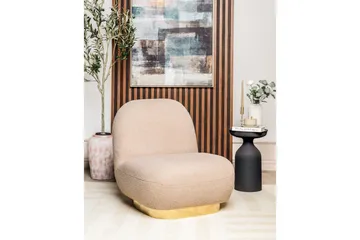 Fåtölj Loviisa - Beige/guld - Möbler - Stolar & fåtöljer - Fåtölj - Fåtölj utan armstöd