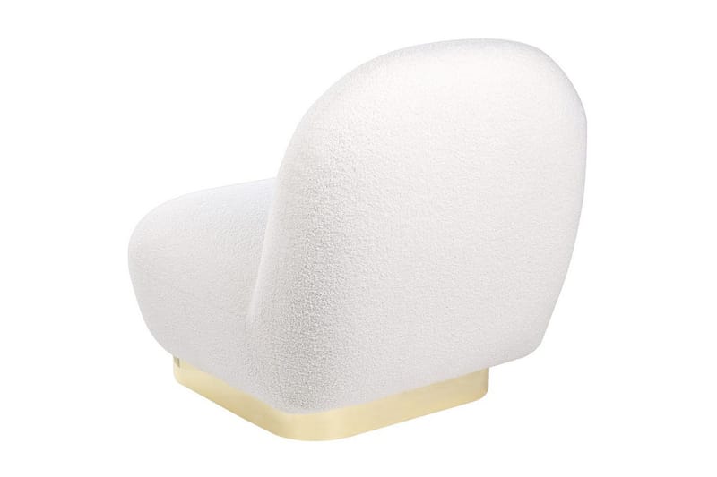Fåtölj Loviisa - Vitt, guld - Möbler - Stolar & fåtöljer - Fåtölj - Fåtölj utan armstöd