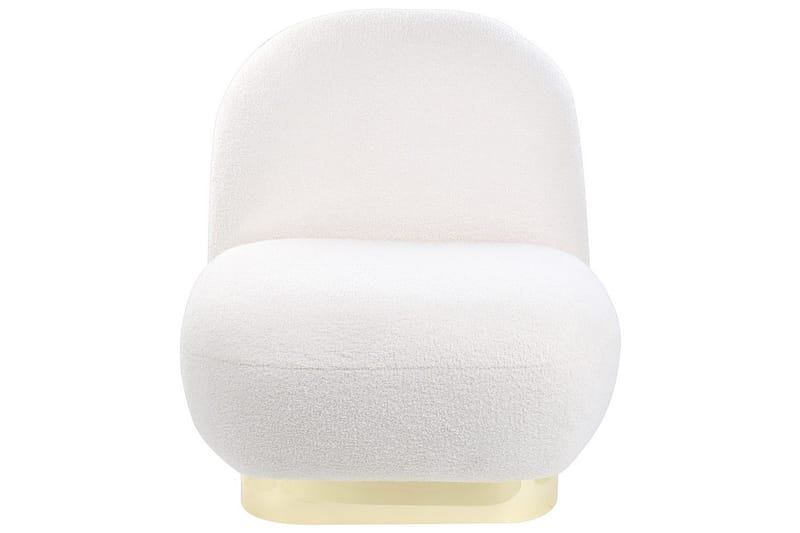 Fåtölj Loviisa - Vitt, guld - Möbler - Stolar & fåtöljer - Fåtölj - Fåtölj utan armstöd