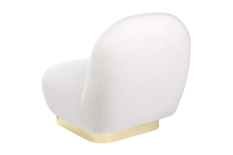 Fåtölj Loviisa - Vitt, guld - Möbler - Stolar & fåtöljer - Fåtölj - Fåtölj utan armstöd