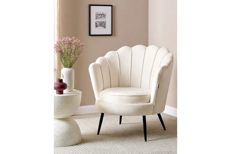Fåtölj Lovikka Vit/Svart - Vit/Svart - Möbler - Stolar & fåtöljer - Fåtölj - Clubfåtölj