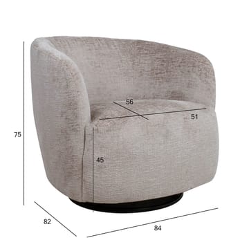 Fåtölj Manuela 150x40xh80 cm, melaminek - beige - Möbler - Stolar & fåtöljer - Fåtölj - Clubfåtölj