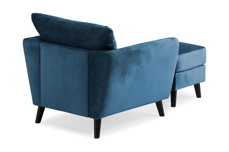 Trend Fåtölj med Fotpall - Midnattsblå Sammet - Möbler - Stolar & fåtöljer - Fåtölj - Fåtölj med fotpall