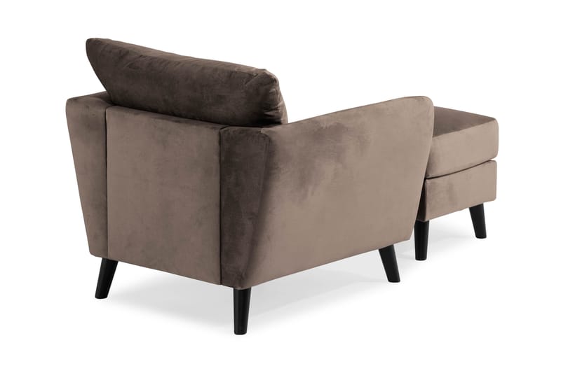 Trend Fåtölj med Fotpall - Mullvad Sammet - Möbler - Stolar & fåtöljer - Fåtölj - Fåtölj med fotpall