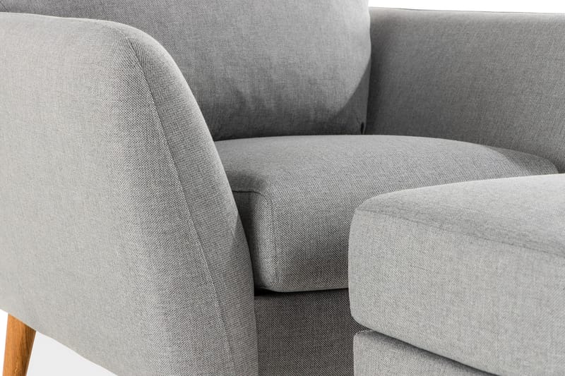 Trend Soffgrupp Fåtölj med Fotpall - Ljusgrå - Möbler - Stolar & fåtöljer - Fåtölj - Fåtölj med fotpall