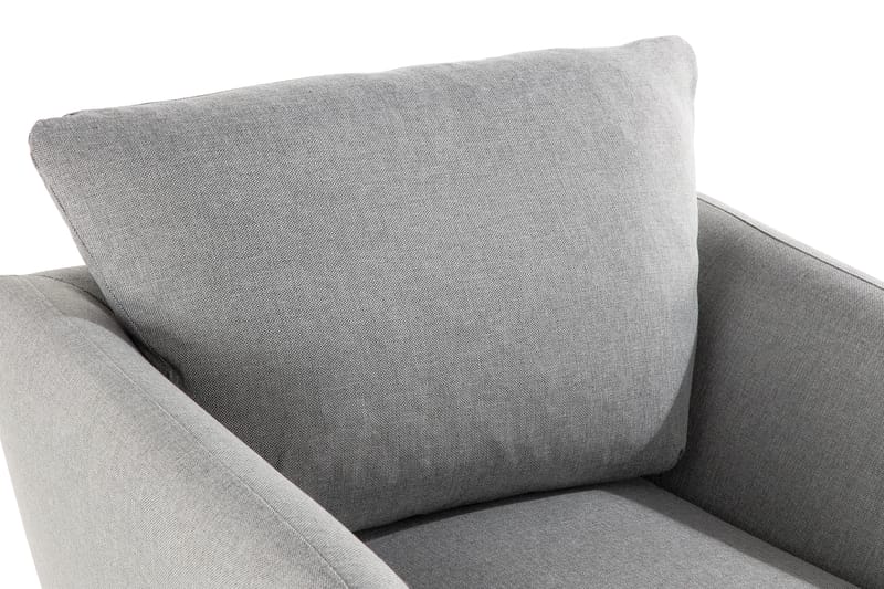 Trend Soffgrupp Fåtölj med Fotpall - Ljusgrå - Möbler - Stolar & fåtöljer - Fåtölj - Fåtölj med fotpall