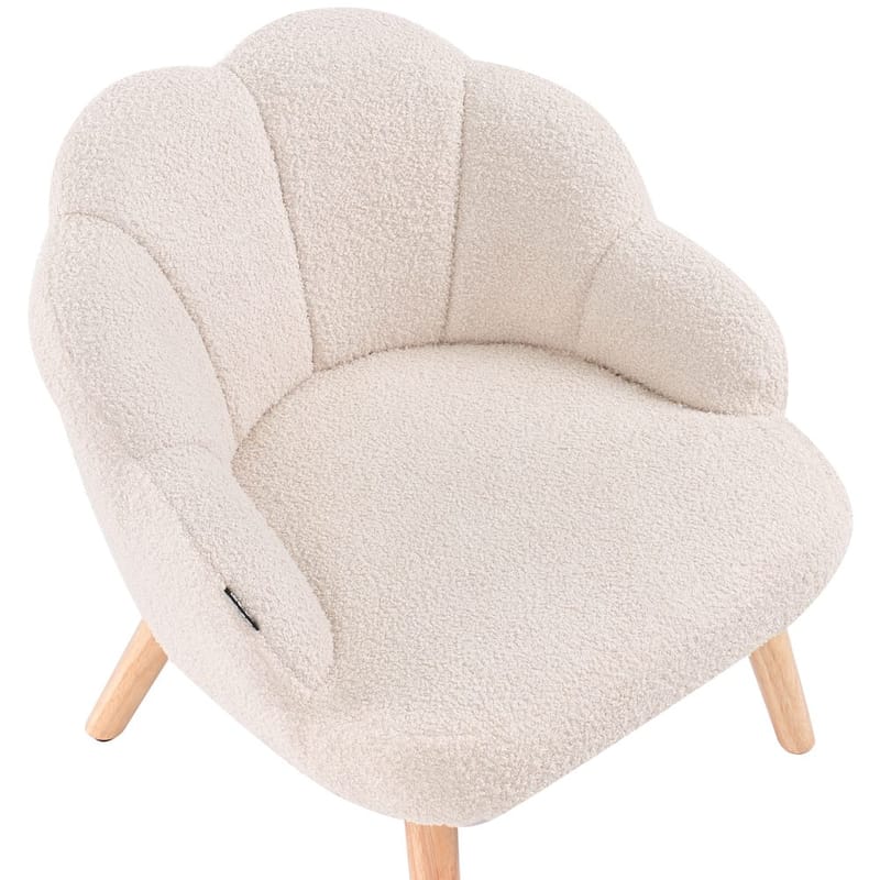 Fåtölj Miland - Beige, ljust trä - Möbler - Stolar & fåtöljer - Fåtölj - Fåtölj utan armstöd