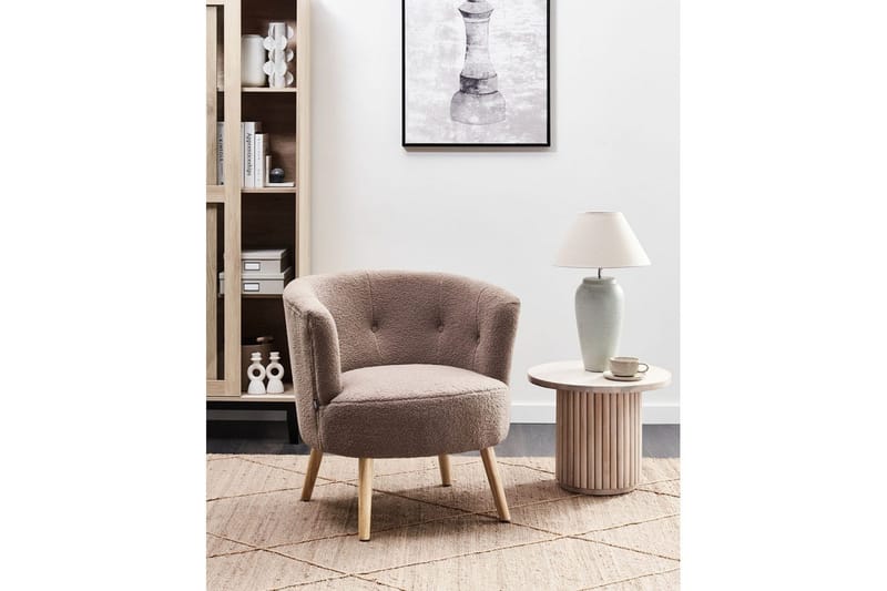 Fåtölj Odenzen Brunt/ljust trä - Brunt/ljust trä - Möbler - Stolar & fåtöljer - Fåtölj - Fåtölj utan armstöd